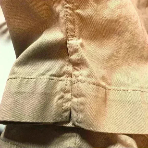Lane Bryant Khaki Twill Jacket Size 28 Gold Silver Studs Button Front - Picture 12 of 13